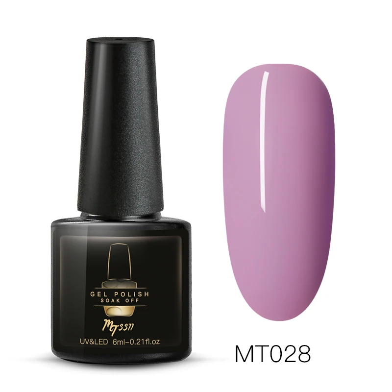 BS04743 Mtssii Gel Nail Polish Morandi Pure Colors 6ml Soak Off Manicure UV LED Gel Varnish DIY Nail Art Lacquer Decoration For Nail - Цвет: BS04743