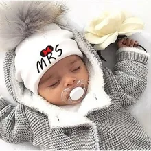 Хлопковые шапки для новорожденных, Детские помпоны, реквизит для фотосессии, кружки мистер и миссис, детские шапки, аксессуары для мальчика, шапочка для маленьких девочек, детские шапки