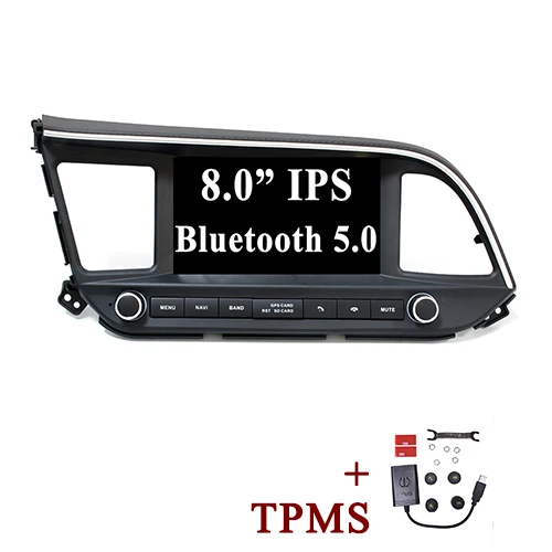 with External TPMS YAZH Android 9,0 пирог автомобиля головное устройство для hyundai Elantra с 8," ips/4 K видео/встроенное зеркало-Ссылка для Apple/Androd - Цвет: with External TPMS