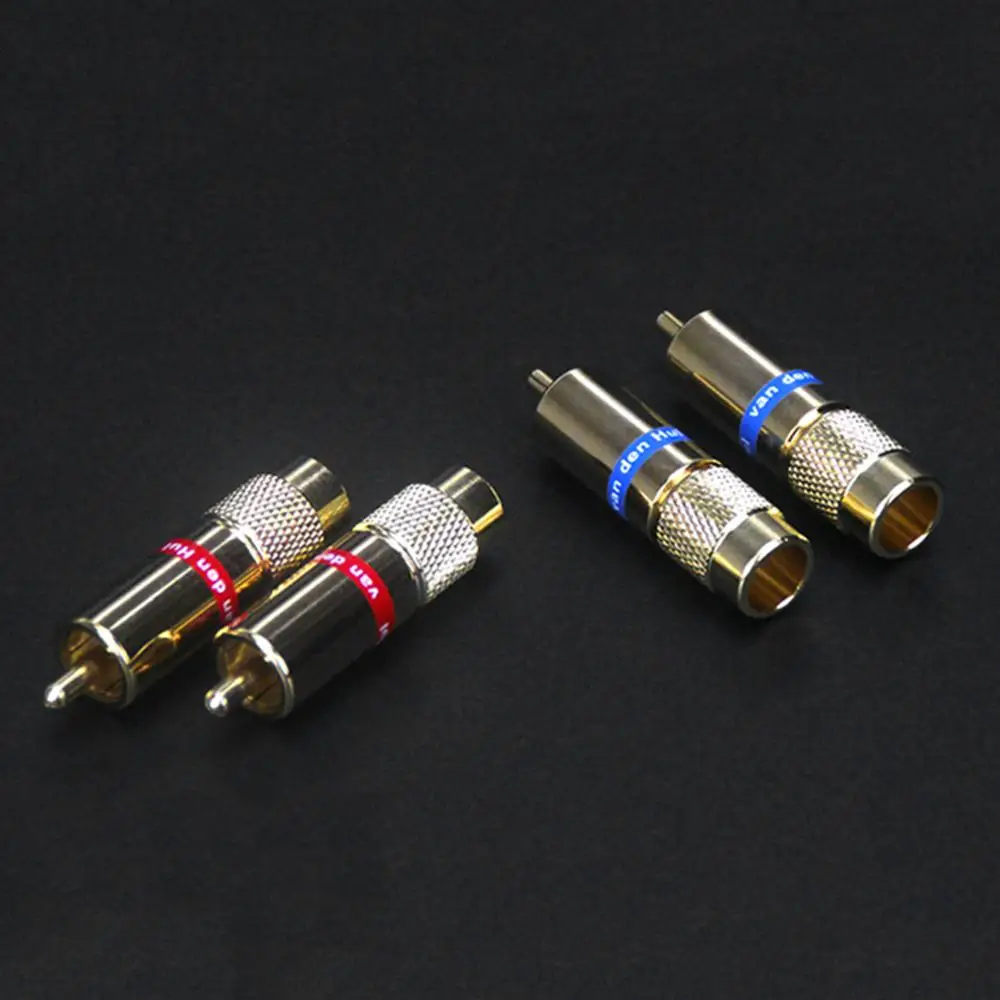 Студенческий Hifi аудио RCA разъем адаптер позолоченный Джек с Diy VDH RCA кабель 8,0 мм RCA вставные разъемы удлинитель адаптер