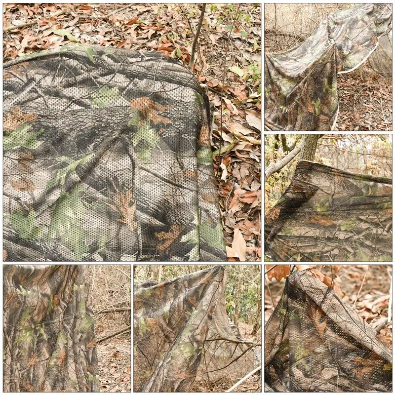 Quiet Camouflage Netting Hunting Duck Blinds Cover Bird Watching Shooting Outdoor Photography Camo  Mesh Cloth Shelter 5