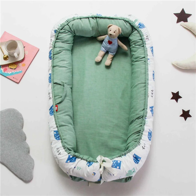 Portable bionic bed Nest Toddler Cotton Cradle Baby Bassinet Bumper Foldable Sleeper Babynest for Newborn Travel Bed Crib