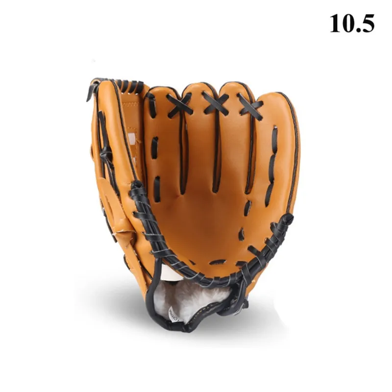 Outdoor Sports Tricolor Baseball Gloves Softball Practice Gloves Size 10.5 / 11.5 / 12.5 Adult Men's Baseball Gloves - Цвет: Цвет: желтый