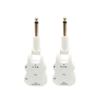 

White Guitar Pickup 2.4GHZ with Rechargeable Lithium Battery Plug-and-play Digital Transmitter Receiver For Electric Guitar Bass