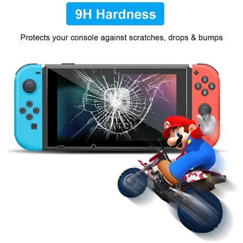 

Switch Screen Protector for Nintend Switch Tempered Glass 2 Pack Screen Saver Protector Film with Transparent HD Anti-Scratch