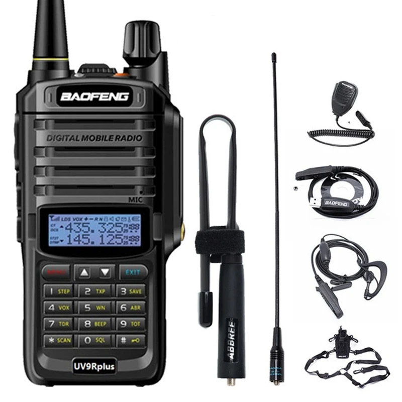 Baofeng UV-9R плюс 10 Вт IP68 Водонепроницаемый высокое Мощность иди и болтай Walkie Talkie UHF
