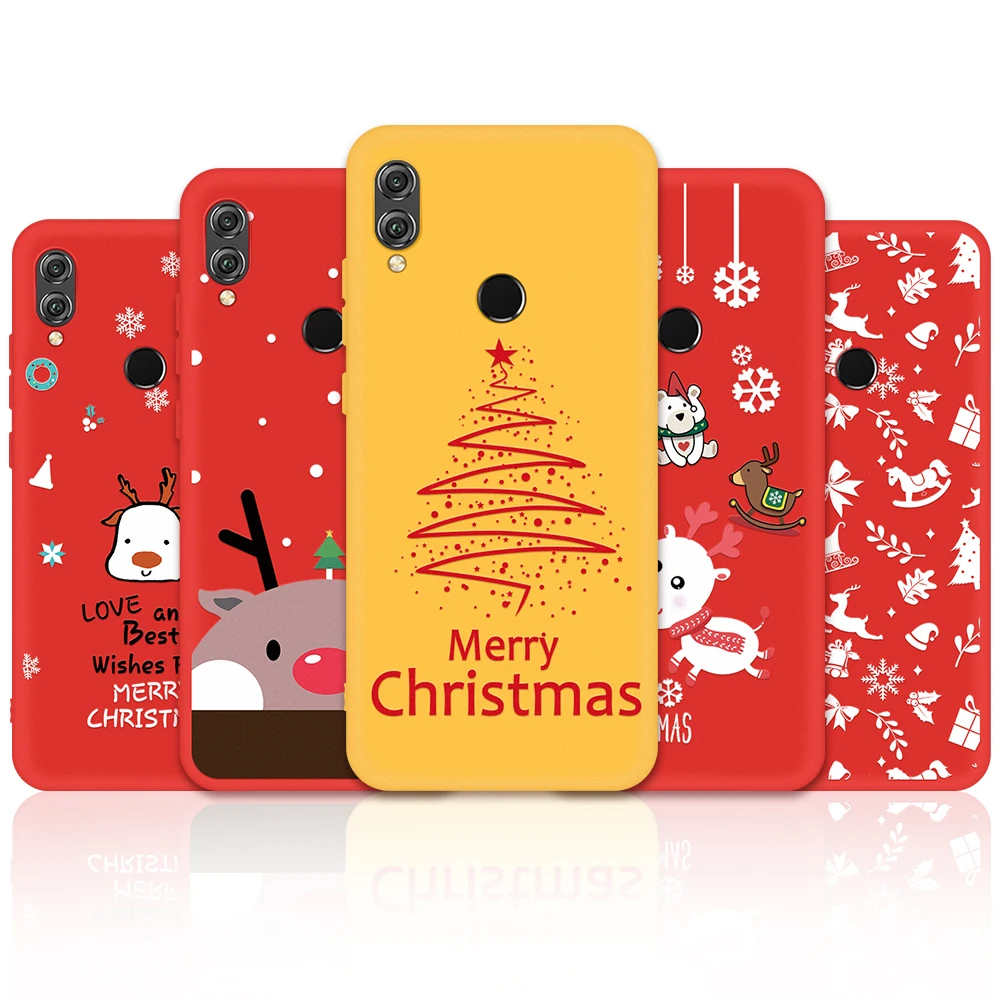 

Cartoon Christmas Phone Case For Huawei P20 P30 Lite Santa Claus Soft TPU Phone Case For Huawei Honor 8X 9X 10 20 Lite 10 20