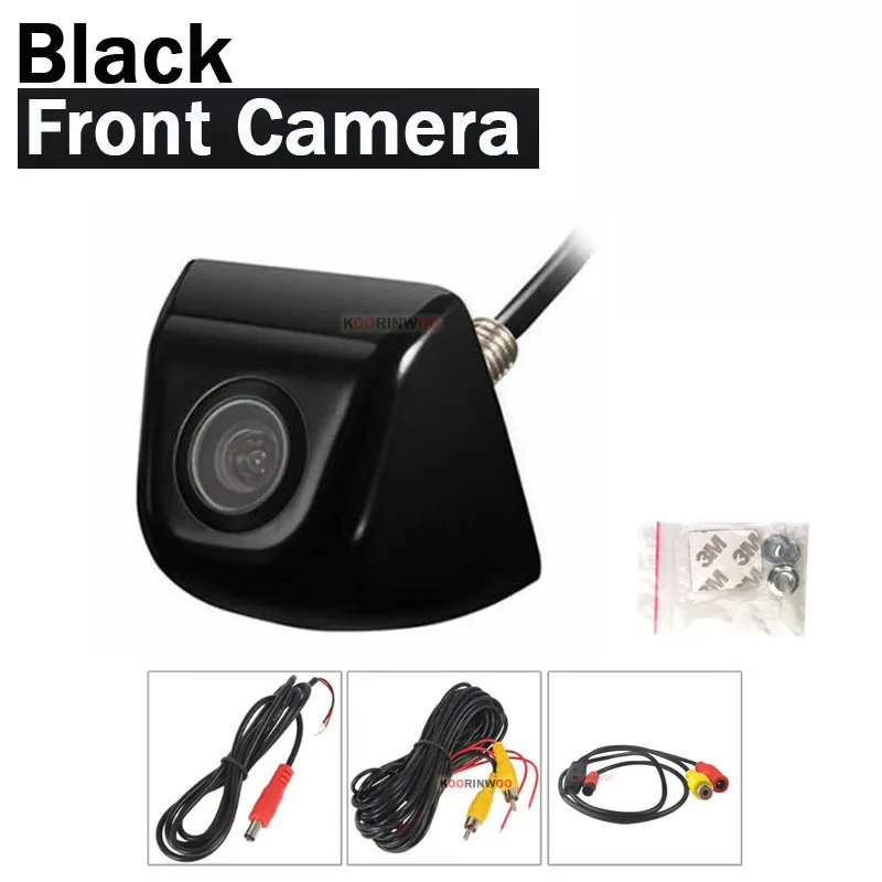 Koorinwoo HD 1028P для sony CCD170 градусов широкоугольный звездный свет объектив рыбий глаз Автомобильная камера заднего вида парковочная камера система багажника - Название цвета: Black-Front