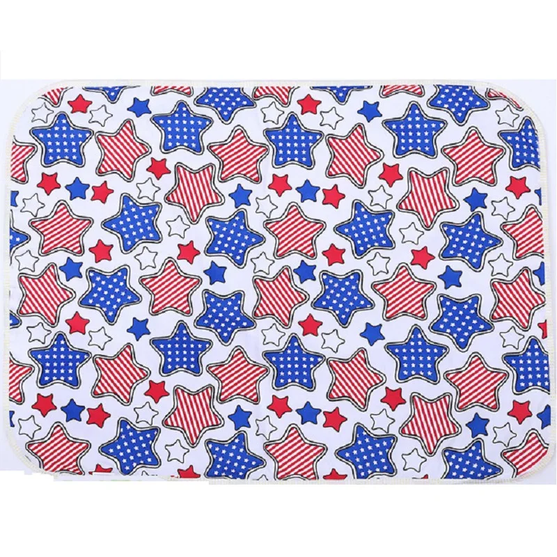 30x45 cm Star Большой размер детский пеленальный коврик мультфильм хлопок водонепроницаемый лист подгузники пол писсуар коврик игровой чехол матрас для новорожденных коврик для лазания - Цвет: 30x45 cm Star