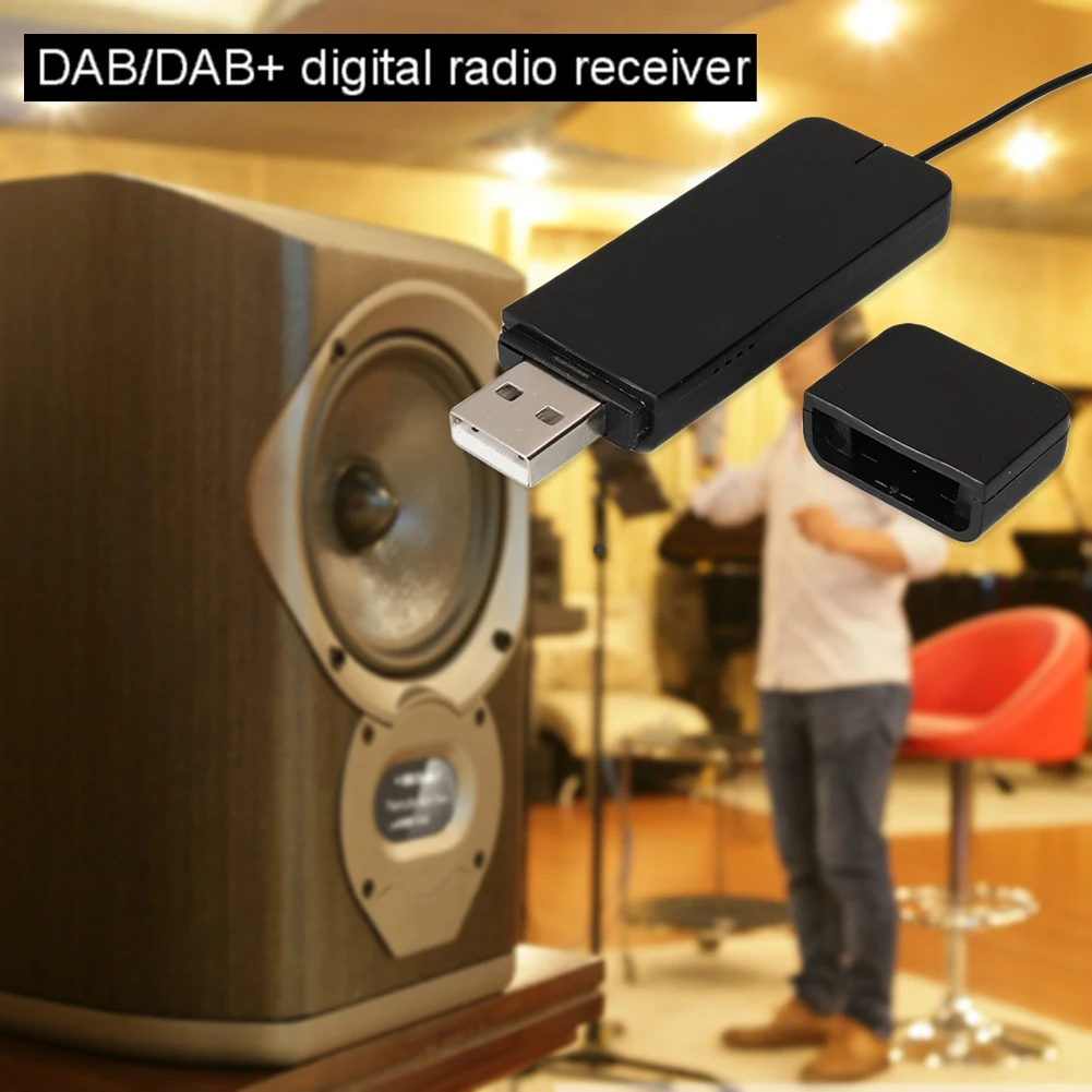 Подключение USB порт DAB Мультимедийный адаптер портативное Сообщение Цифровой аудио мини радио приемник вещания электронный многофункциональный