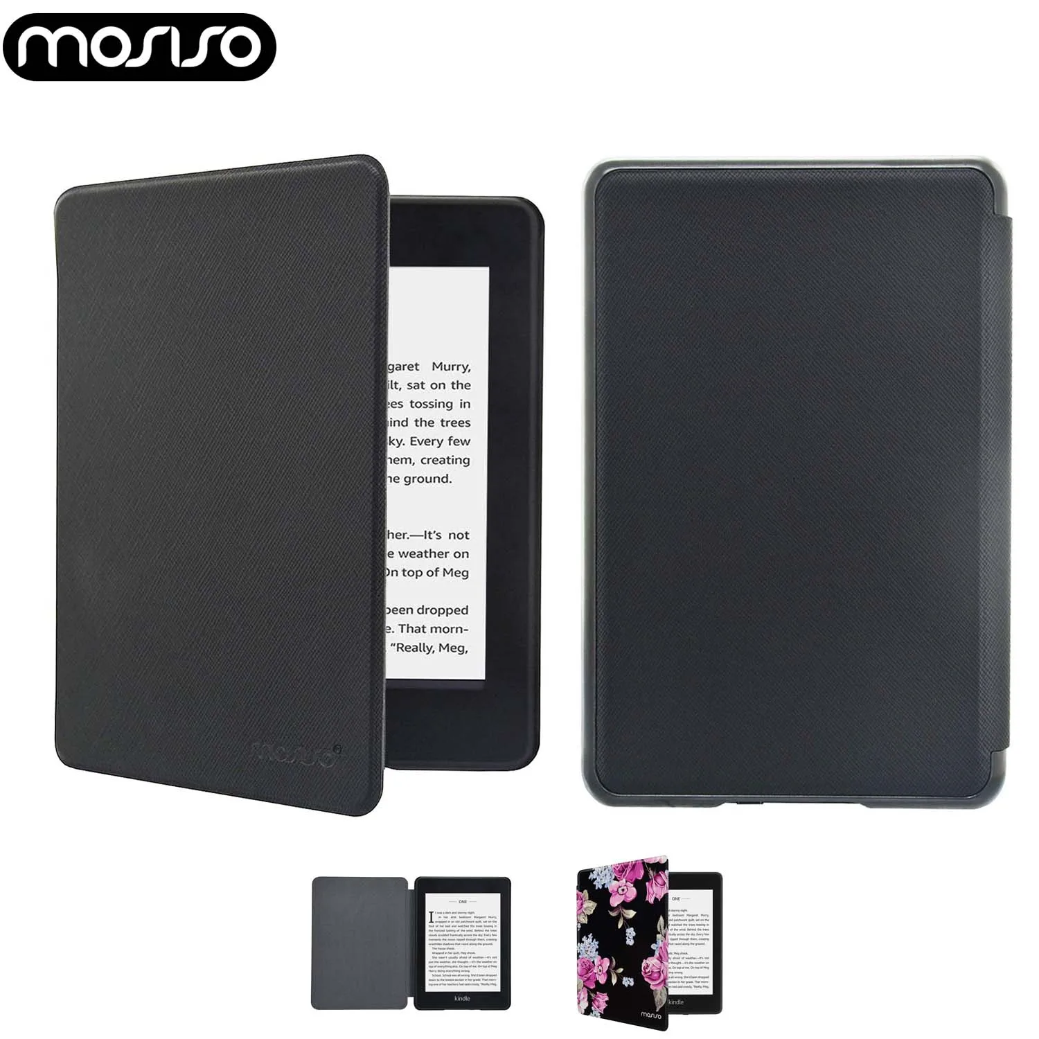Daisy MOSISO Case Compatible with 2018 All-New Kindle Paperwhite 10th Generation Premium PU Leather Folio Slim-Fit Smart Tablet E-Reader Shell Protective Cover with Auto-Wake//Sleep Function