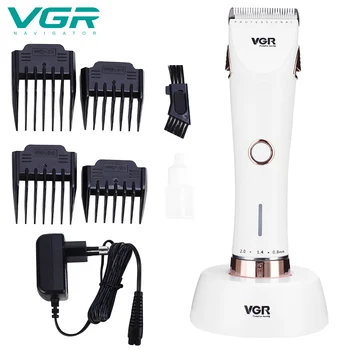 

VGR Cordless Hair Clipper Profession Barber Ceramic Cutter Head Clippers LCD Digital Display Electric Hair Trimmer For Men