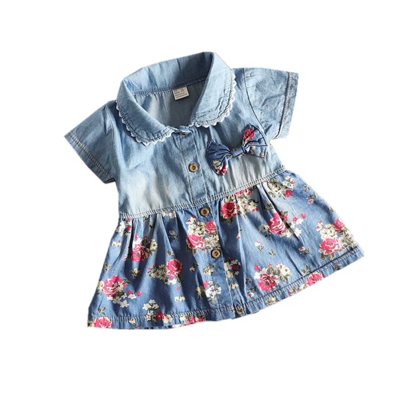 

New Summer Baby Girl Clothes Children Fashion Cute Print Pattern Dress Toddler Cotton Casual Clothing Infant Kids Outing Costume