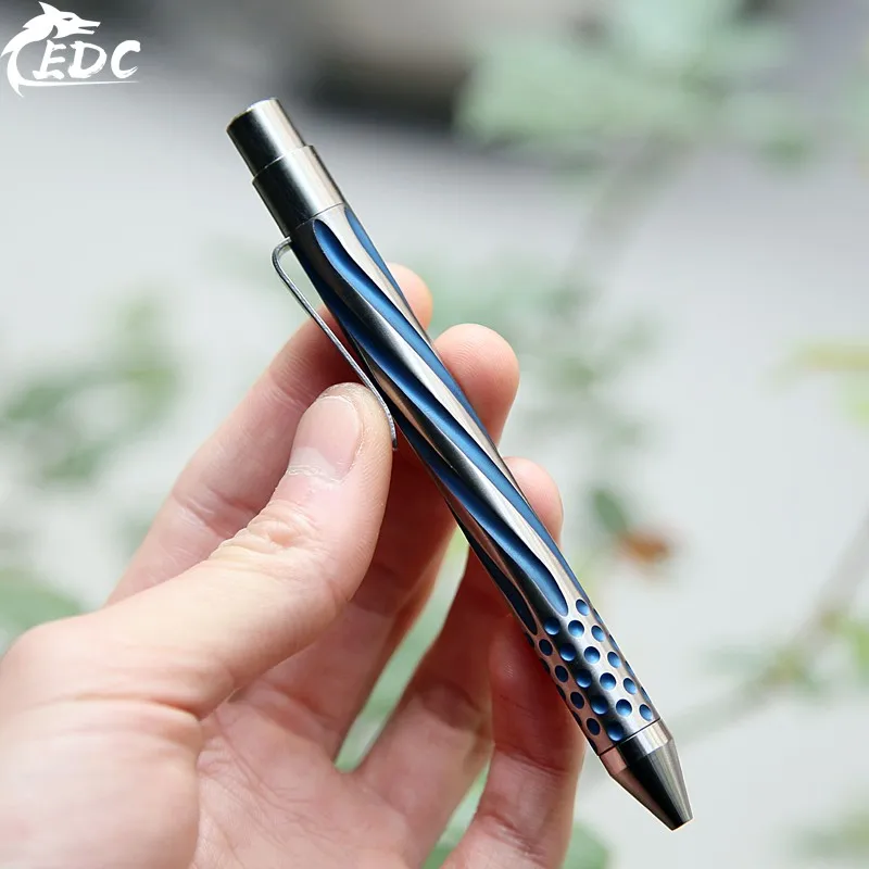 

A120 free shipping New product full lineTC4 titanium tactical pen NOTTINGHAM defense pen high-end pressing pen with EDC
