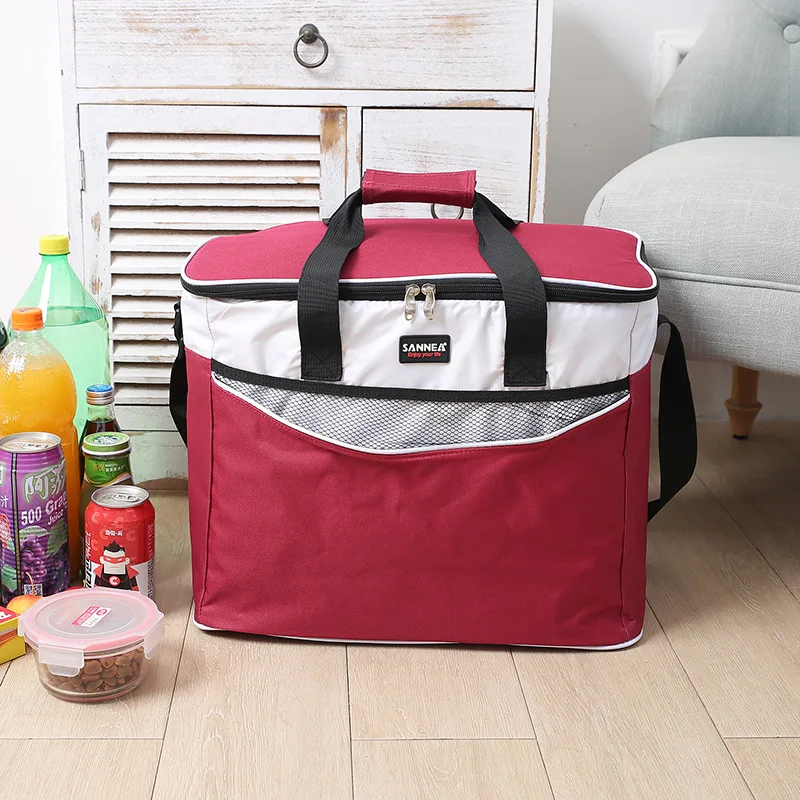New Style Insulation Cooler Bag 34L Large Capacity Oxford Cloth Lunch Bag Family Outdoor Picnic Portable Lunch Box Handbag