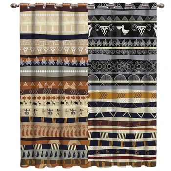 

Africa Indian Elephant Room Curtains Large Window Curtain Rod Kitchen Bedroom Outdoor Fabric Decor Kids Curtain Panels With