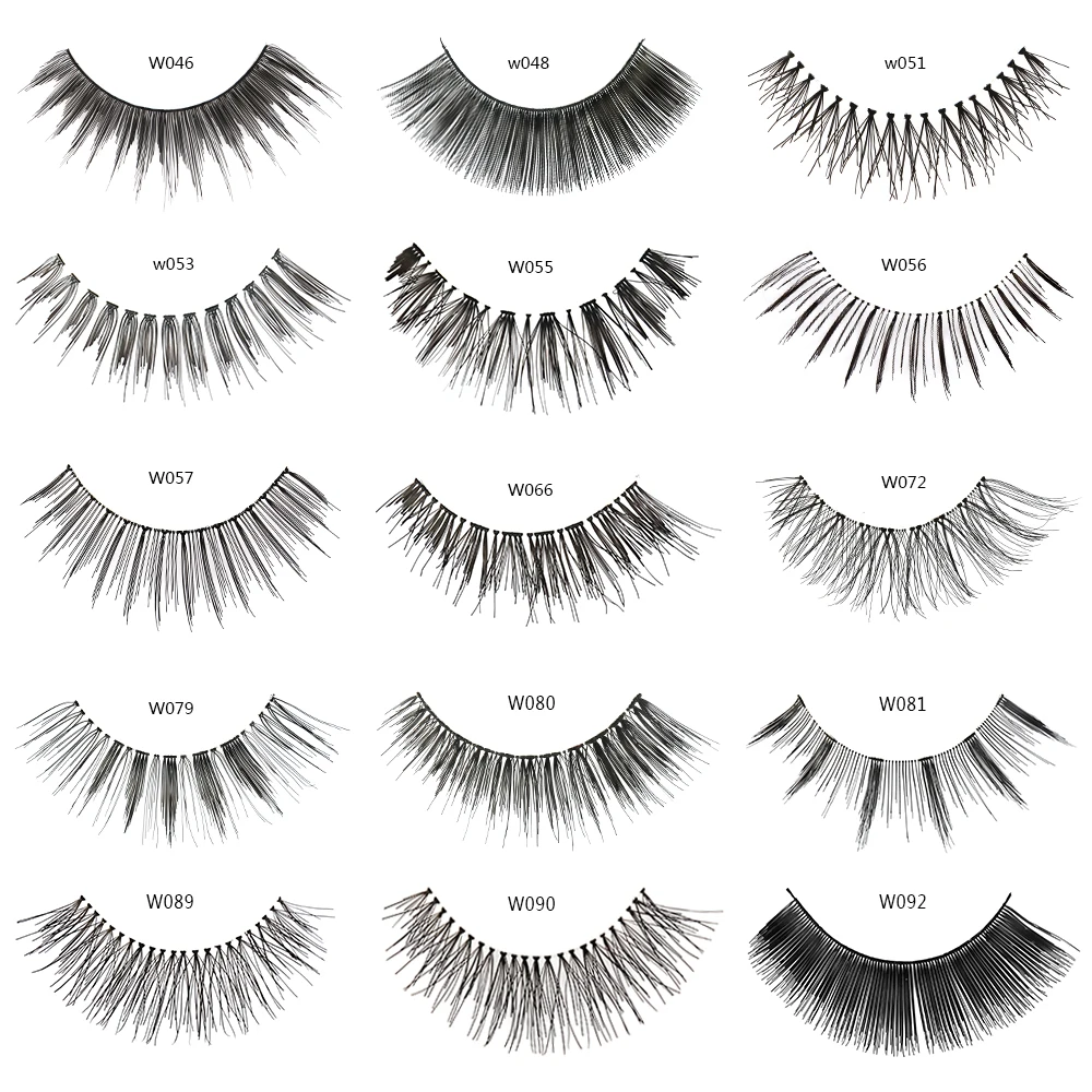 50 Pairs/Lot False Eyelashes pack Natural Black Synthetic Hair Full Strip Lashes 1-1.5cm Women Makeup Tools Cilios | Красота и