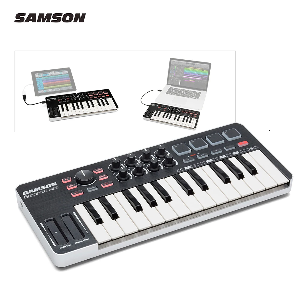 Original Samson Graphite M25 Mini USB MIDI