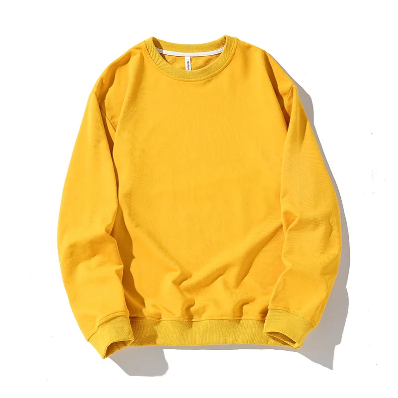 

Prowow Sweatshirt Men's Autumn-Winter Solid Color New Trend Wild Loose Casual Shirt Round Neck Long Sleeve