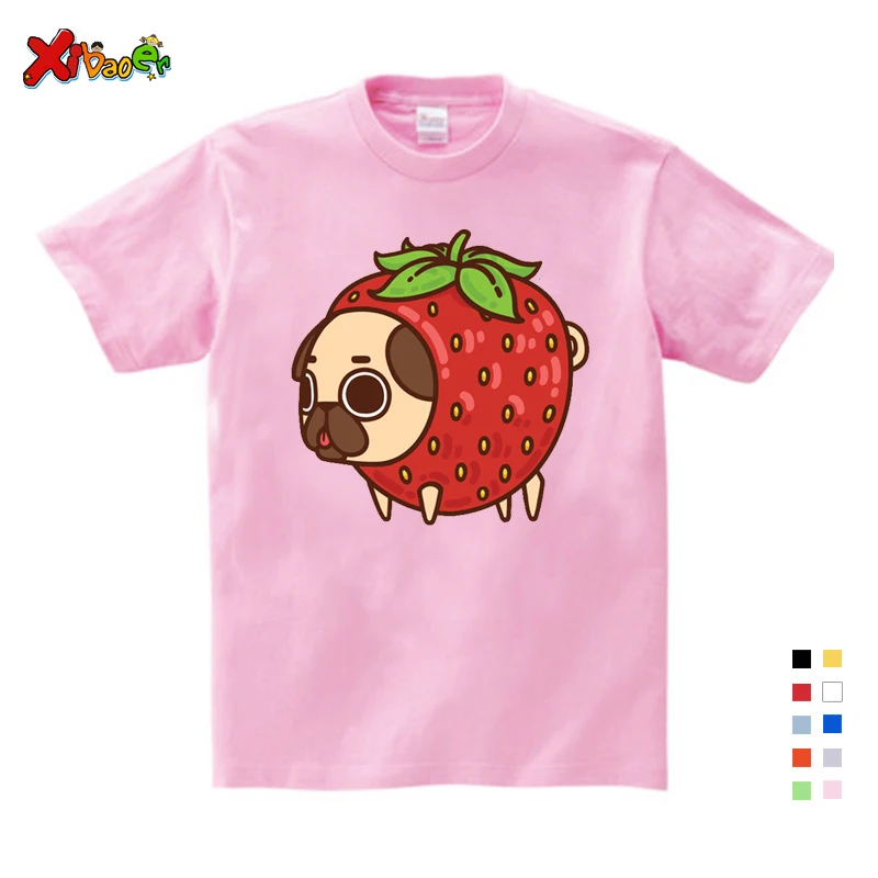 Girls Clothes for Summer T-shirt 3-12 Years O-Neck Short White T Shirt Pet Dog Cartoon Graphic Girls Baby Cotton Girl Tshirt