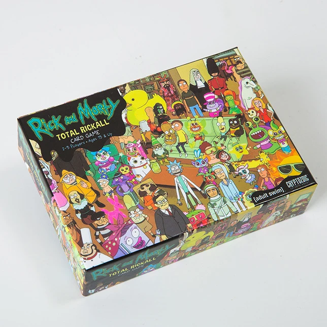  Hot Total Rickall Rick and Morty Cooperative 2-5 Player Card Game pickle rick Desk Board Game Toy F