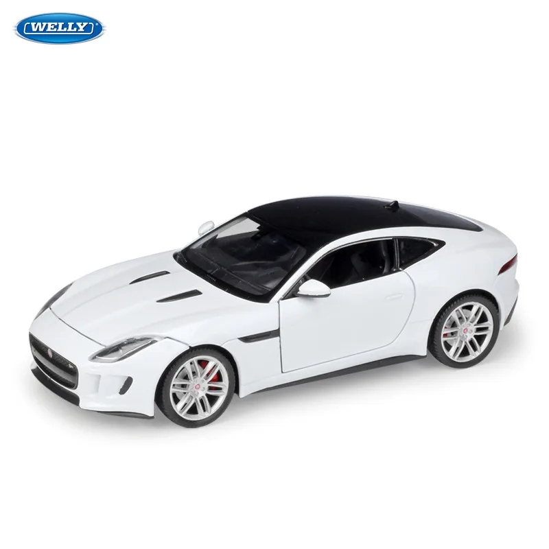 buy  WELLY 1:24 JAGUAR F-Type Coupe sports car simulation alloy car model crafts decoration collection t