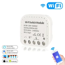 Commutateur WiFi eWeLink 1/2 voies 90-264V, Module de commutation Wifi, disjoncteur Tuya Smart Life, fonctionne avec Alexa Google Home