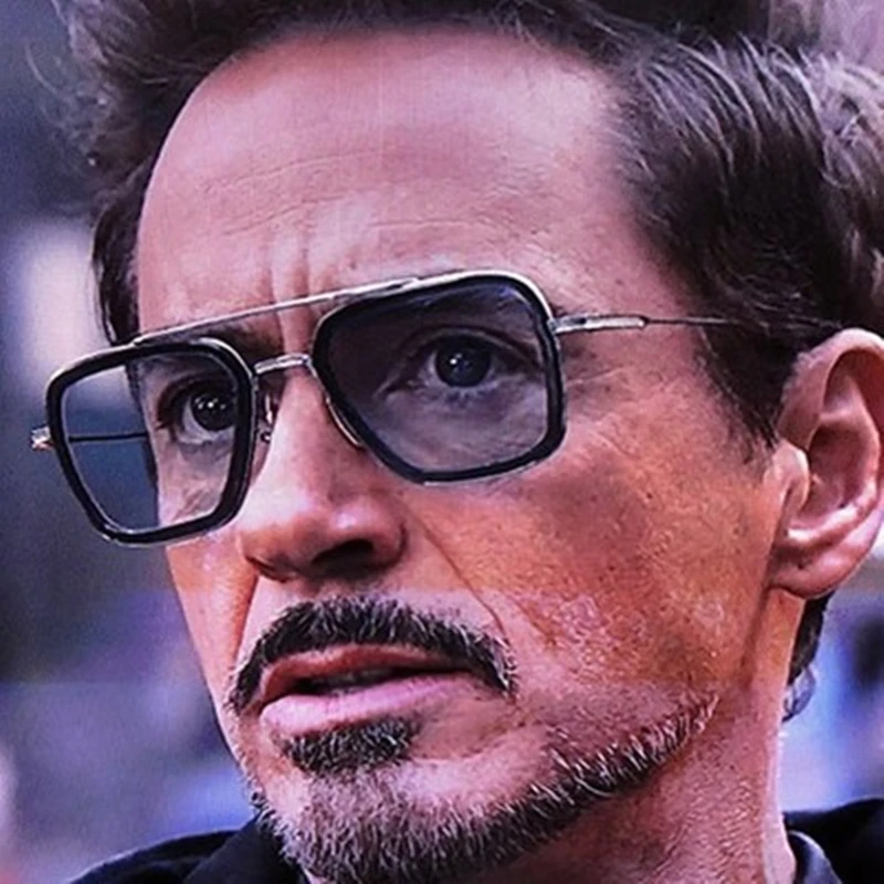 Men Sunglasses Tony Stark Iron Man Sunglass Retro Vintage Eyewear Steam Punk