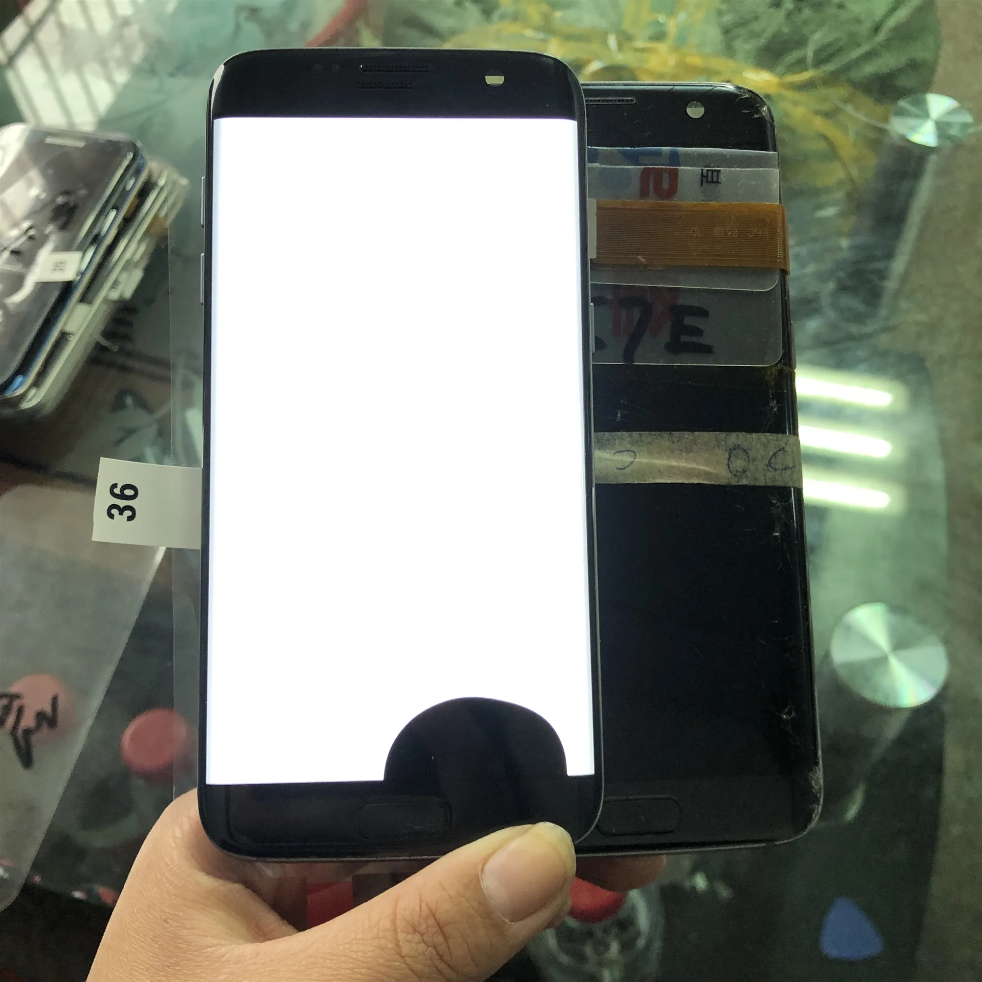 

ORIGINAL SUPER AMOLED 5.5''display for SAMSUNG Galaxy s7 edge G935F LCD Display Screen Digitizer Assembly With Black Dots