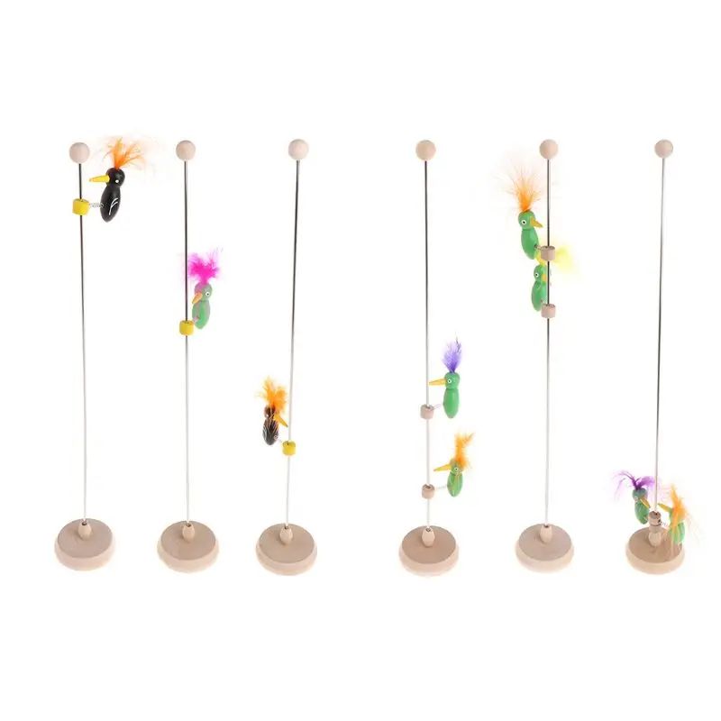 Poste de madera de pájaro carpintero para niños, juguete de madera deslizante, Retro, clásico, divertido, juguete para regalo