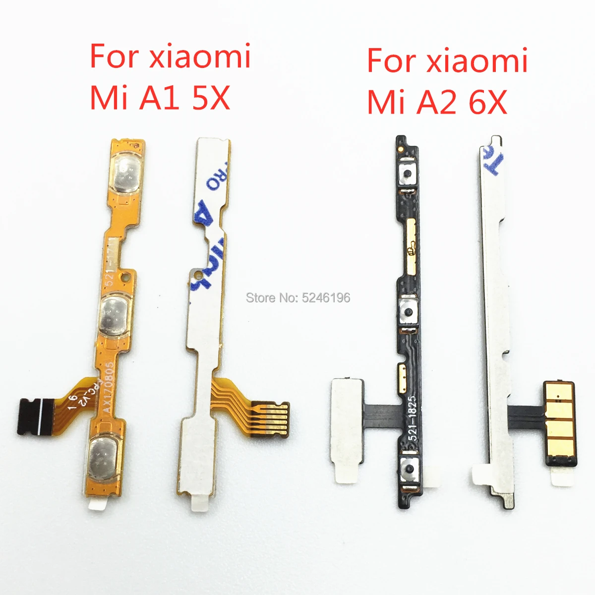 

1pcs Volume Side Power Switch on off Button Key Flex Cable For XiaoMi Mi A1 A2 5X 6X Phone power button volume Flex cable