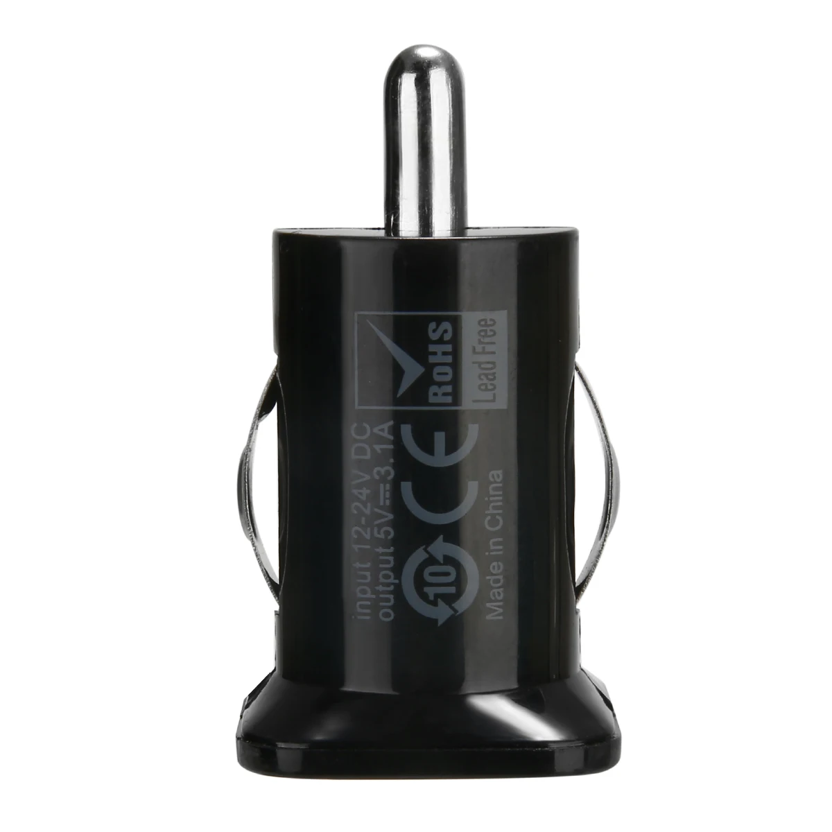 For i-Phone i-Pad 1pc Black Dual 2 USB Car Charger Mini Travel Size Auto Car Cigarette Lighter Adapter 12V 3.1A Mayitr