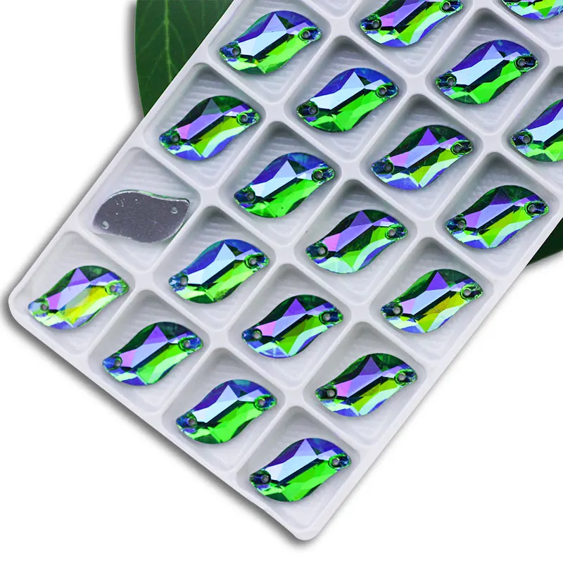 Sparkling S-Shape Colorful Glass Rhinestones