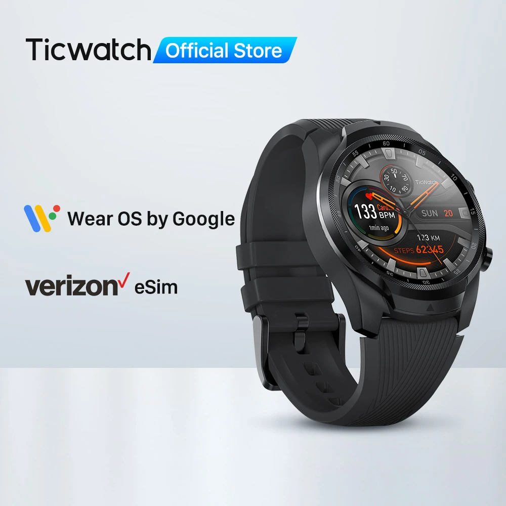 Ticwatch Pro 4G/Lte Us Verizon Smartwatch Voor Mannen 1Gb Ram Sleep  Tracking Swim Klaar IP68 Waterdicht Horloge Nfc Lange Levensduur  Batterij|Smart Watches| - AliExpress