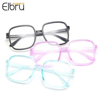 

Elbru Children's Anti-blue Light Optical Glasses Boys Girls Retro Glasses Frame Kids Square Student Computer Eyeglasses Goggle