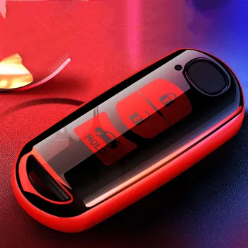 

2020 TPU Car Key Cover for Mazda 2 3 5 6 8 Atenza CX5 CX-7 CX-9 MX-5 Keychain Smart Remote Control Fob Protector Case Ring