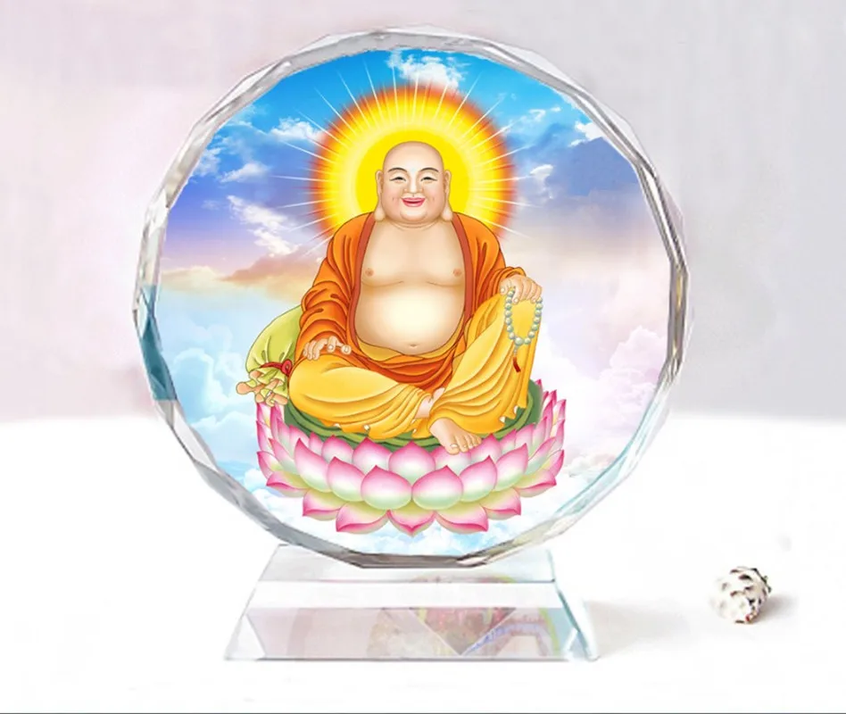 

Будда Maitreya, изысканные двухсторонние хрустальные украшения Будды, сувенир на день рождения