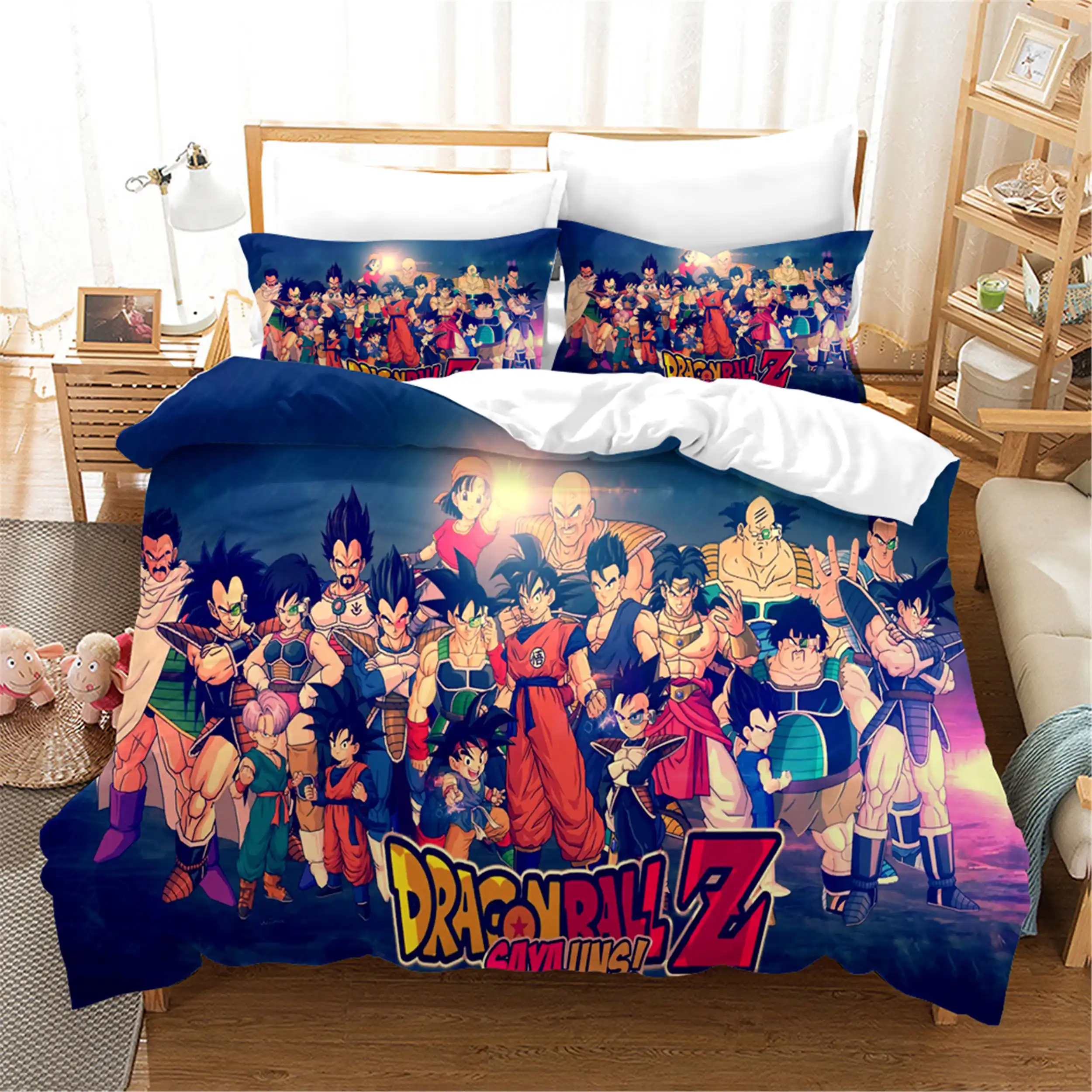Dragon Ball Z 3d Bedding Set Duvet Covers Pillowcases Anime Super Saiyan Children Room Decor Comforter Bedding Sets Bed Linen 10 Bedding Sets Aliexpress