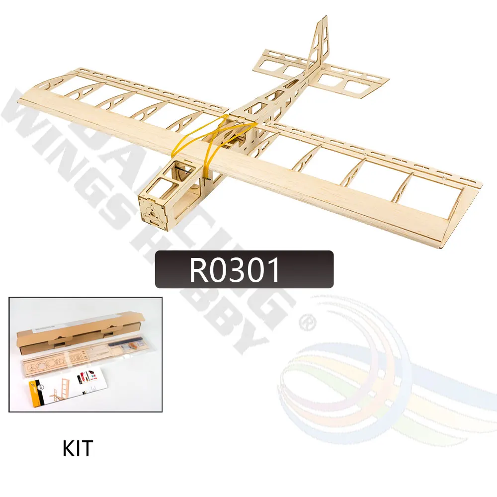R0301 Balsawood мини-модель самолета Мини-палка 580 мм размах крыльев лазерная резка модели самолетов RC строительные игрушки деревянная модель/деревянный самолет - Цвет: R0301