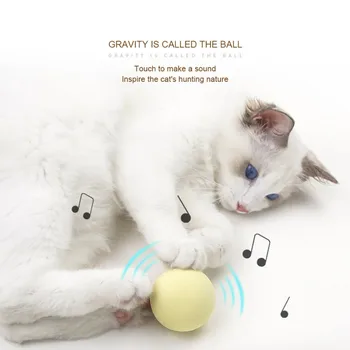 

Funny Cat toy Simulation Animal Vocalizes Elasticity Ball Kitten Toy Cat Teaser Playing Sound Ball Interactive Toys Pet Products