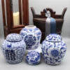 Ceramic pot, blue and white ceramics, table accessory, home decoration 1