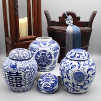 Ceramic pot, blue and white ceramics, table accessory, home decoration 1