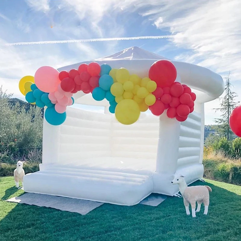 

Most Popular white Inflatable Bouncers Bridal Bounce House Wedding Jumping Castle Wedding Inflatable Bouncy Castle tent for Sale