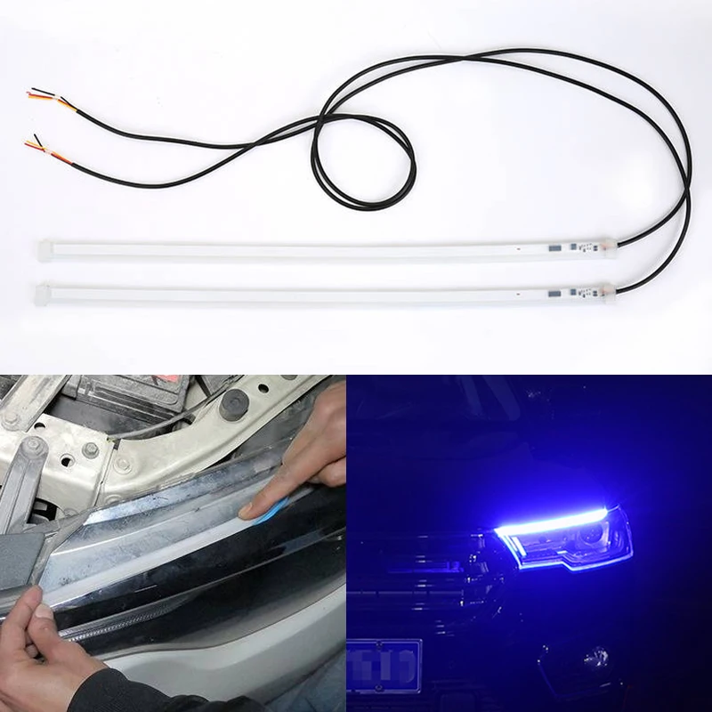 1 шт. 30 см x 45 60 12V светодиодный DRL Габаритные огни белый задний фонарь красный