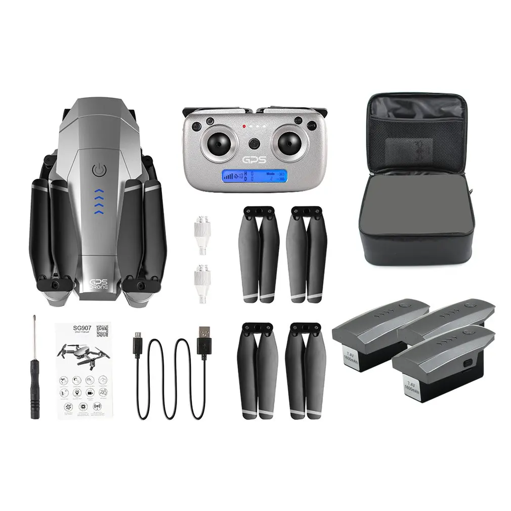 Storage1080P 5G 3B SG907 gps Дрон с 4 K/1080 P HD камерой 5G анти-встряхивание FPV RC вертолет жесты фото Профессиональный Дрон RC игрушка машина - Цвет: Storage1080P 5G 3B