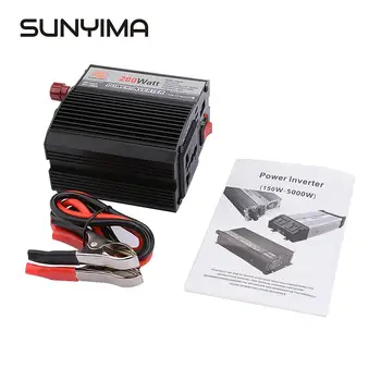 

SUNYIMA 200w Car Inverter DC 12V to 220V AC Modified Sine Car Converter inverters Adapter Voltage Auto Power Supply Inversor