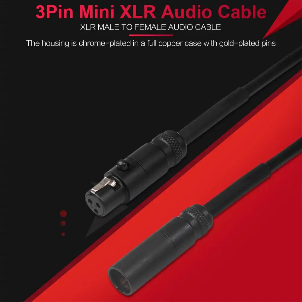 3pin MINI XLR Мужской и Женский аудио кабель для различных камер профессиональное оборудование для фотосъемки Микрофон интерфейс подключения