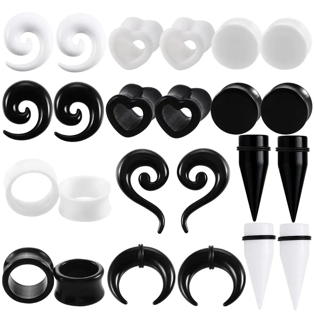 

1Pair Acrylic Ear Plug Tunnels Sprial Ear Expanders Ear Flesh Tunnel Gauges Piercing Ear Stretcher Piercing Oreille Body Jewelry