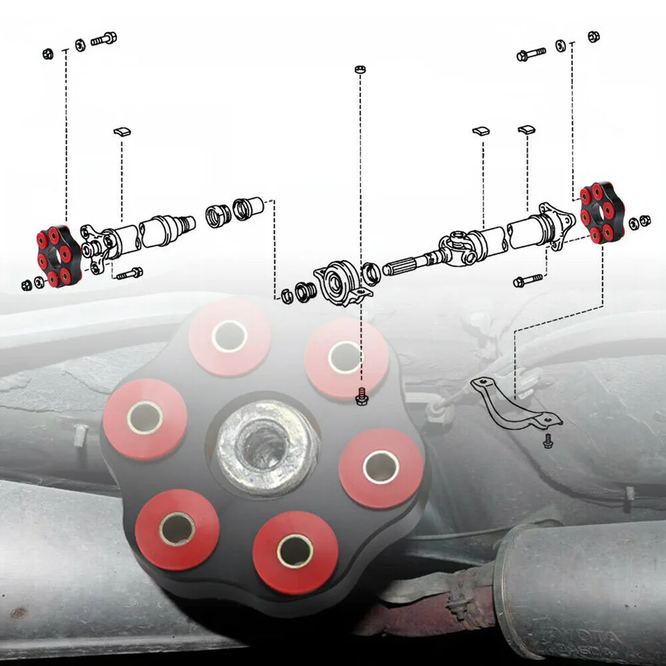 Polyurethane Aluminum Flex Disc Drive Shaft For 92-05 Toyota Supra