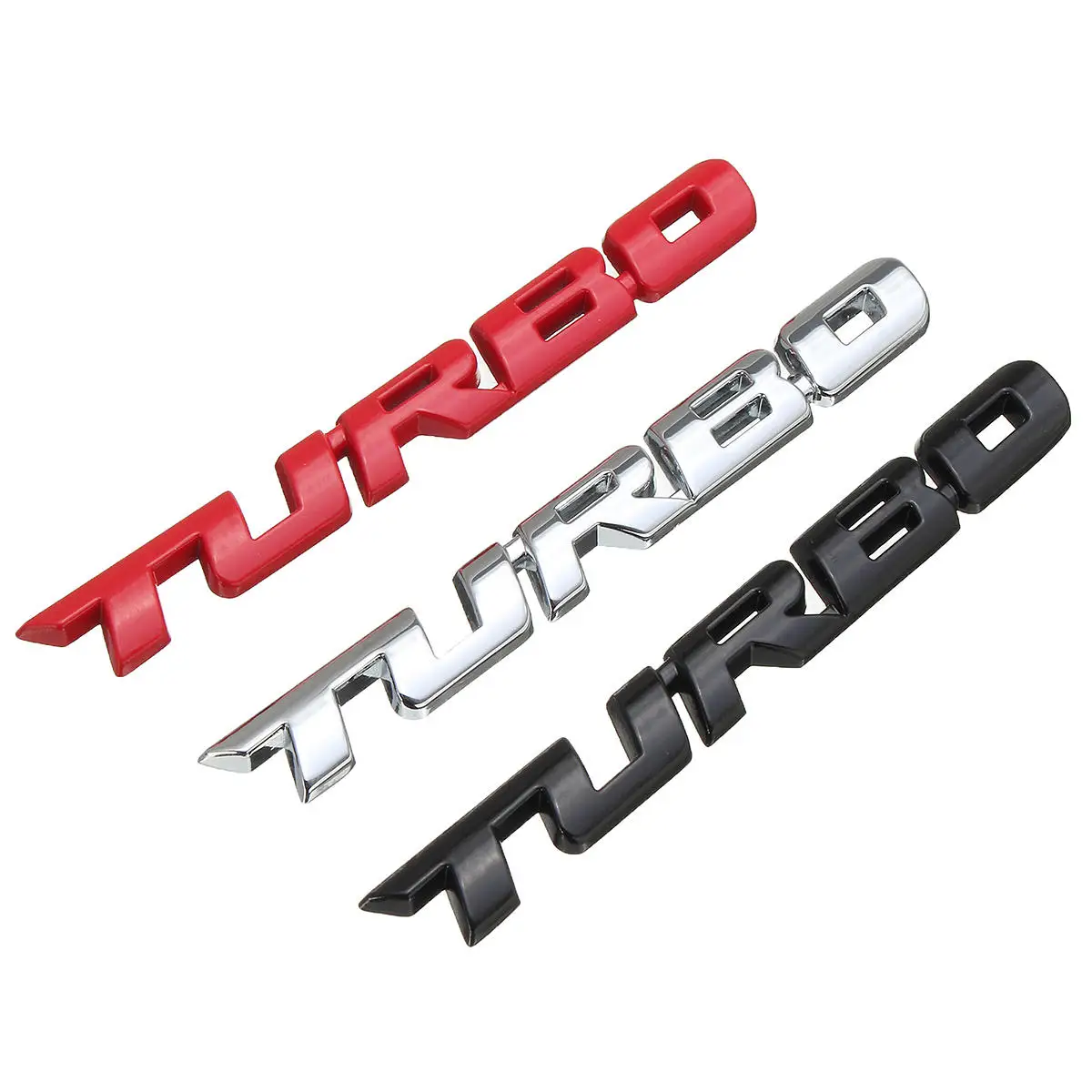 3D наклейка для стайлинга автомобиля металлическая эмблема TURBO задний значок